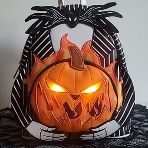 Loungefly Black and Orange Pumpkin Backpack
